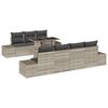 vidaXL Sofa Set 8 stk. Hellgrau Poly-Rattan