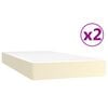 vidaXL Boxspringbett mit Matratze Creme 200x200 cm Kunstleder
