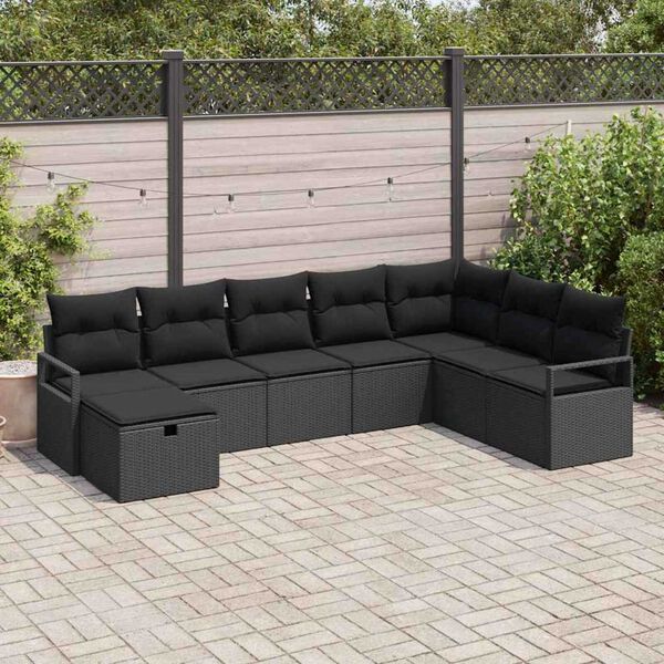 vidaXL Sofa Set mit Kissen 6 pcs Poly-Rattan