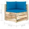 vidaXL 6-tlg. Garten-Lounge-Set mit Kissen Gr&uuml;n Impr&auml;gniertes Holz