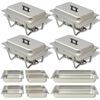 vidaXL Chafing Dish Set 4-tlg. Edelstahl