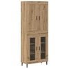 vidaXL Highboard 2 pcs Artisan-Eiche Holzwerkstoff