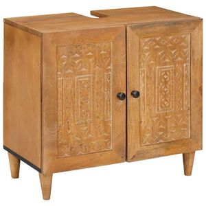 vidaXL Badezimmerschrank Wandmontiert Hellbraun 62 x 33 x 58 cm