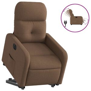 vidaXL Relaxsessel mit Aufstehhilfe Elektrisch Braun Stoff