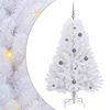 vidaXL K&uuml;nstlicher Weihnachtsbaum 150 cm PVC und Stahl Wei&szlig;