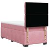 vidaXL Boxspringbett mit Matratze Rosa 80x200 cm Samt