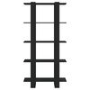vidaXL B&uuml;cherregal/Raumteiler Schwarz 80x30x160 cm Holzwerkstoff