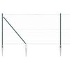 vidaXL Zaunpfosten Gr&uuml;n 100 x 1,2 m (50 mm Maschenweite) Stahl und PVC