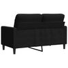 vidaXL 2-Sitzer-Sofa Schwarz 120 cm Samt