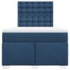 vidaXL Boxspringbett mit Matratze Blau 120x190 cm Stoff