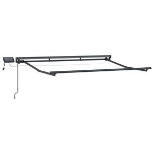 vidaXL Manual Awning Frame with Solar LED 2,5 x 2 m Anthrazit