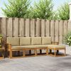 vidaXL Outdoor-Sofagarnitur 5 pcs Natur und Beige Massivholz Akazie