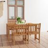 vidaXL 5-teiliges Garten-Ess-Set 150 x 90 cm Massivholz Teak