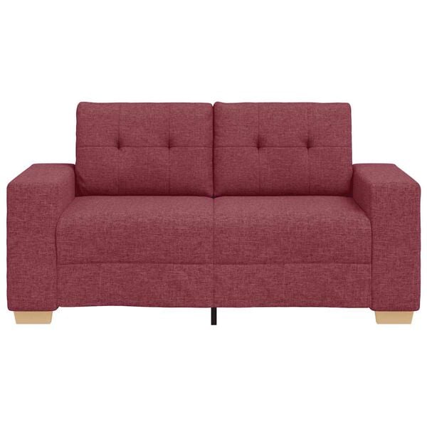 vidaXL Loveseat-Sofa Weinrot 160x77x82 cm Stoff