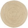 vidaXL Teppich Handgefertigt Jute mit Spiralen-Design Wei&szlig; 120 cm