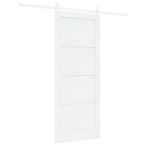 vidaXL Schiebet&uuml;r Wei&szlig; 83 x 202 cm Massives Kiefernholz