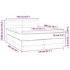 vidaXL Boxspringbett mit Matratze & LED Dunkelgrau 140x200 cm Stoff