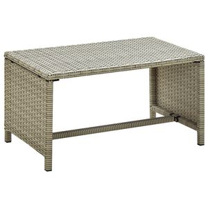 vidaXL Couchtisch Beige 70&times;40&times;38 cm Poly Rattan