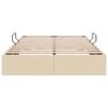 vidaXL Aufbewahrungsbett mit Matratze Creme 120 x 200 cm Stoff