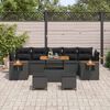 vidaXL Gartensofa-set mit Kissen 13 pcs Schwarz Poly-Rattan