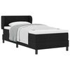 vidaXL Boxspringbett mit Kopfteil Schwarz 90 x 190 cm Stoff