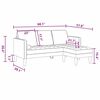 vidaXL Sofa Set mit Kissen 2 pcs Wolkengrau Polyester