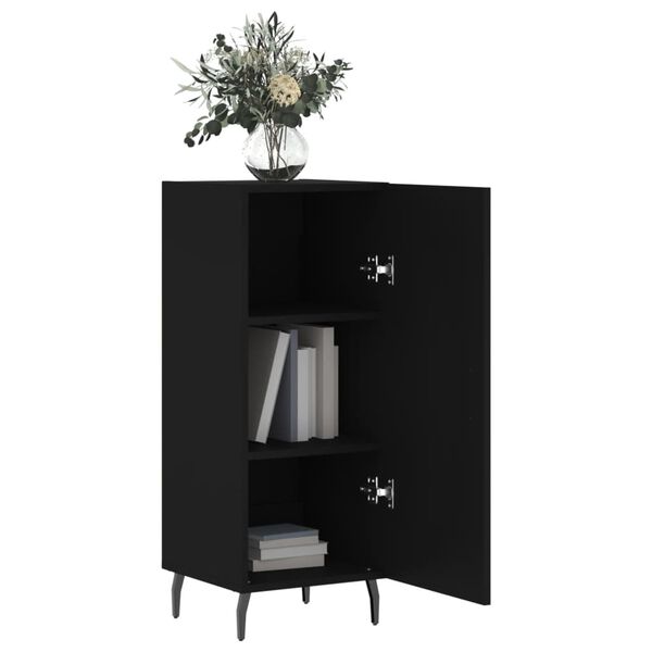vidaXL Sideboard Schwarz 34,5x34x90 cm Holzwerkstoff
