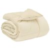 vidaXL Winterbettdecke Gepolstert Creme 200 x 240 cm Mikrofaser