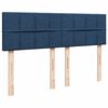 vidaXL Boxspringbett mit Matratze Blau 140x190 cm Stoff