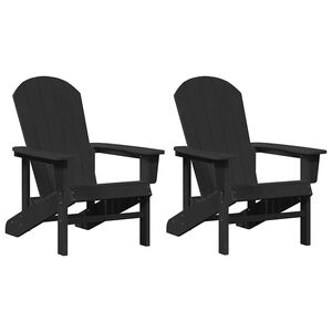 vidaXL Gartenstuhl 2 stk. Schwarz Polyethylen