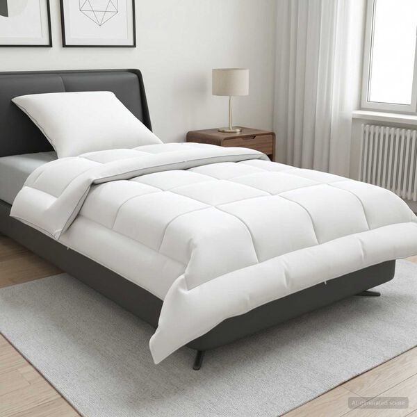 vidaXL Bettdecke und Kissen Set 2 stk. 140x200 cm Sommer 200 GSM Wolle