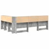 vidaXL Aufbewahrungskopfteil mit Regal Beton Grau 135 cm Holzwerkstoff