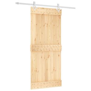 vidaXL Schiebet&uuml;r 90 x 210 cm Massivkiefer (Unbehandelt)