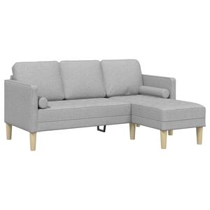 vidaXL Sofa Set Wolkengrau 173 x 131 x 67 cm Polyester