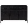 vidaXL Sideboard Schwarz 110x35x70 cm Massivholz Kiefer