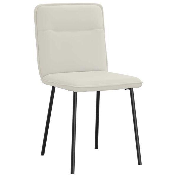 vidaXL Esszimmerst&uuml;hle 2 Stk. Creme Samt
