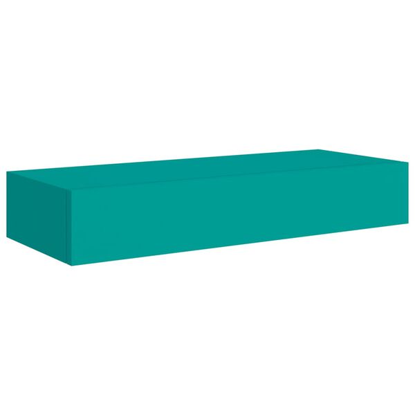 vidaXL Wand-Schubladenregal Blau 60x23,5x10 cm MDF