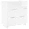 vidaXL Sideboard Hochglanz Wei&szlig; 70 x 38 x 75 cm Holzwerkstoff
