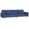 vidaXL Schlafsofa 2-Sitzer mit 2 Kissen Blau Stoff