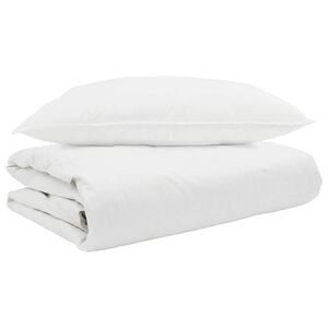 vidaXL Sommerdecke mit Kissen 2 stk. Wei&szlig; Daunenfeder