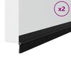 vidaXL Selbstklebende T&uuml;rb&uuml;rstendichtungen 2 pcs Schwarz 100 cm