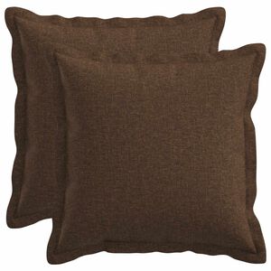 vidaXL Kissenbezug 2 pcs HOUTEN Braun 30 x 30 cm Kunstleinen