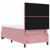 vidaXL Boxspringbett mit Matratze mit Kopfteil Rosa 100 x 200 cm Samt
