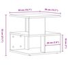 vidaXL Beistelltisch mit Regal Altholz 30 x 30 x 55 cm Holzwerkstoff
