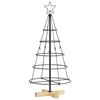 vidaXL Weihnachtsdeko mit St&auml;nder Schwarz 90 cm Stahl