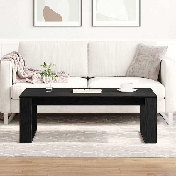 vidaXL Couchtisch Schwarz Eichen-Optik 102 x 50 x 35 cm Holzwerkstoff