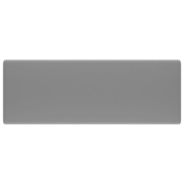 vidaXL Luxus-Waschbecken Überlauf Quadratisch Matt Hellgrau 41x41 cm