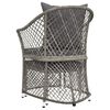 vidaXL 2-tlg. Garten-Lounge-Set mit Kissen Grau Poly Rattan