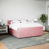 vidaXL Boxspringbett mit Matratze Rosa 180x200 cm Samt