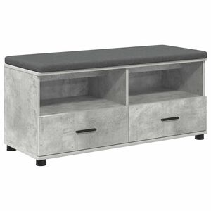 vidaXL Flurbank Betongrau 100 x 38 x 46 cm
